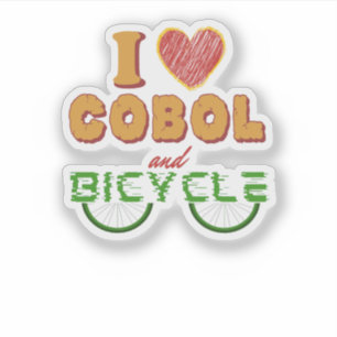 Ich liebe Cobol-Programmierung und den Fahrrad-Auf Aufkleber