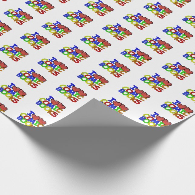 Ich liebe Comic-Hefte Geschenkpapier (Ecke)