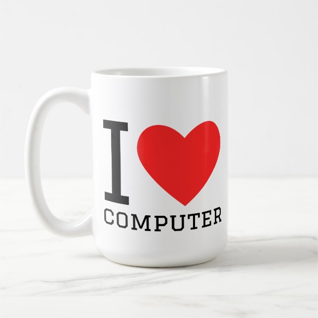 Ich liebe Computer Kaffeetasse (Links)