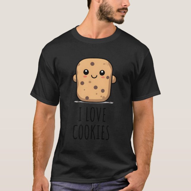 Ich Liebe Cookies T-Shirt (Vorderseite)
