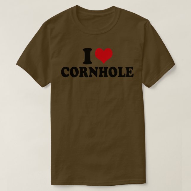 Ich liebe Cornhole T-Shirt (Design vorne)