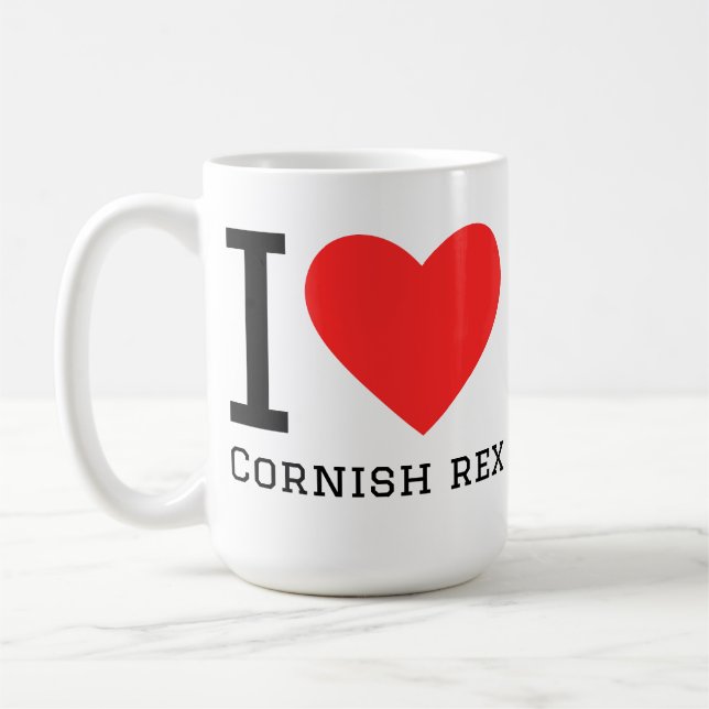 Ich liebe Cornish Rex  Kaffeetasse (Links)