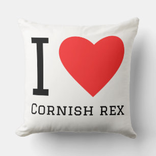 Ich liebe Cornish Rex Kissen