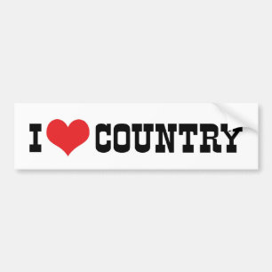 Ich liebe Country-Musik-Aufkleber Autoaufkleber