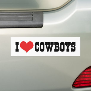 Ich liebe Cowboys Aufkleber Autoaufkleber