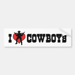 Ich liebe Cowboys Aufkleber Autoaufkleber