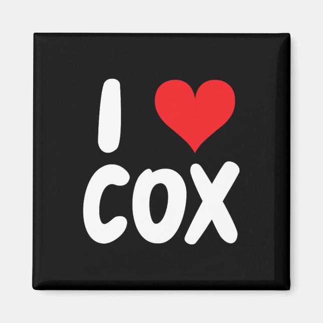 Ich liebe Cox - Herz - Name  Magnet (Vorne)