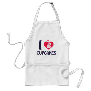 Ich liebe Cupcakes T-Shirt Schürze