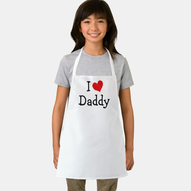 Ich liebe Daddy rotes Herz Schürze (Insitu)