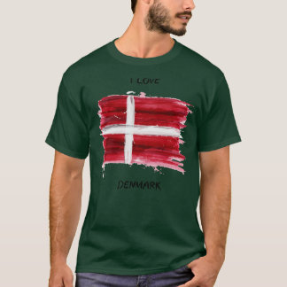 Ich Liebe Dänemark Meine Zuhause Mein Land T-Shirt