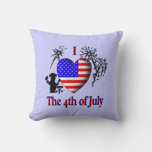 Ich liebe das 4. Juli American Mojo Kissen