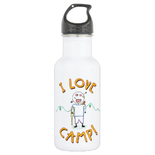 Ich liebe das Camp - Lustige Kinder Sommercamp Zei Trinkflasche