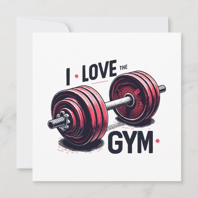 Ich liebe das Fitnessstudio (Vorderseite)