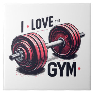 Ich liebe das Fitnessstudio Fliese
