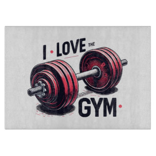Ich liebe das Fitnessstudio Schneidebrett