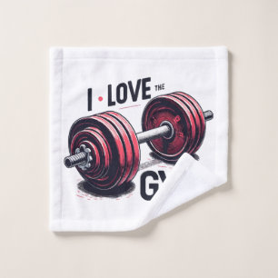 Ich liebe das Fitnessstudio Waschlappen