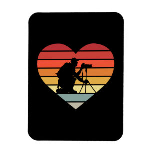 Ich liebe das Fotografieren von Vintage-Herzen Magnet