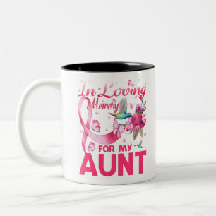 Ich liebe das Gedächtnis für meine Tante Zweifarbige Tasse