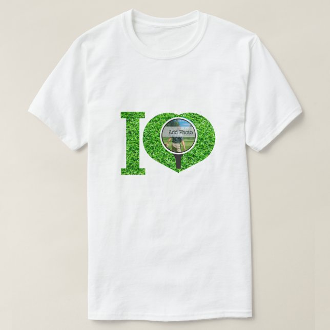 Ich liebe das grüne Foto. T-Shirt (Design vorne)