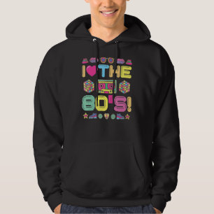Ich Liebe Das Party der 80er Jahre Niedlich Kostüm Hoodie