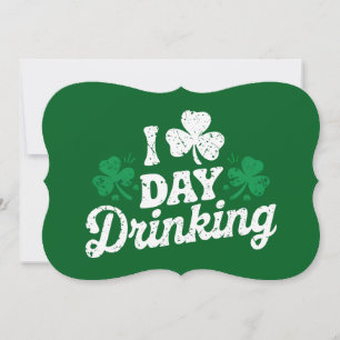 Ich liebe das Trinken am Tage, lustiger St. Patric Einladung