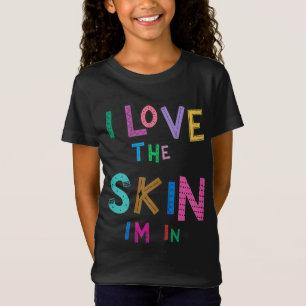 Ich Liebe, dass die Haut in einem schwarzen Frauen T-Shirt