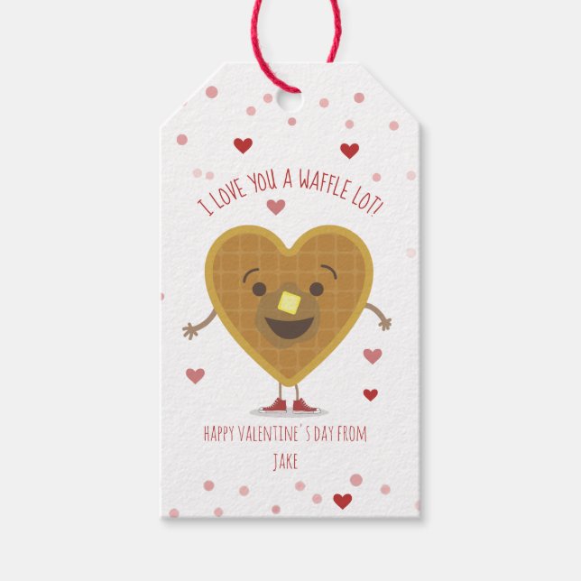 Ich Liebe, dass du ein Waffelhecht hast Kinder Val Geschenkanhänger (Vorderseite)
