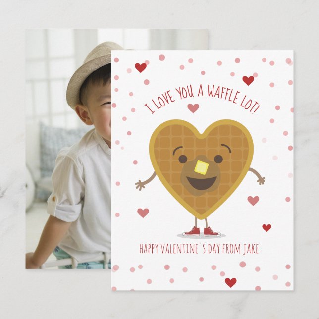 Ich Liebe, dass du ein Waffelhecht hast Kinder Val Postkarte (Vorne/Hinten)