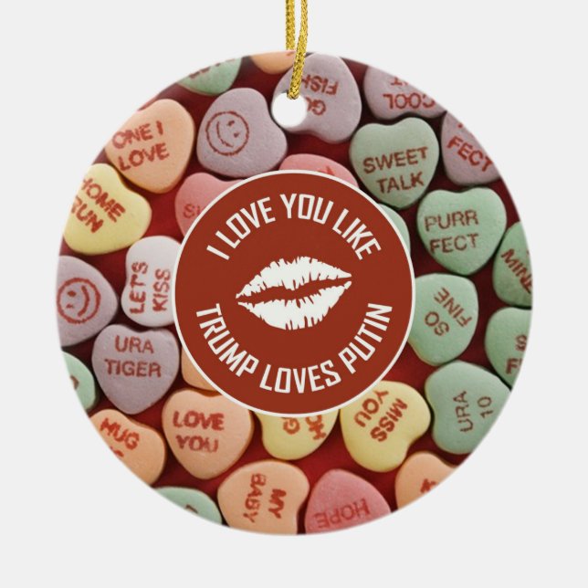 ICH LIEBE, DASS DU... KERAMIK ORNAMENT (Vorne)