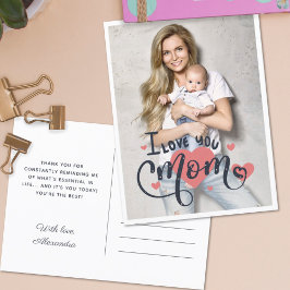 Ich Liebe, dass du Mama Herz-Typografie Mütter Tag Postkarte