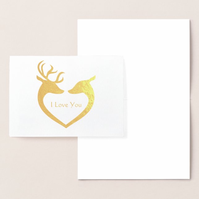 Ich Liebe, dass du Rentier Foil hast Folienkarte (Anzeige)