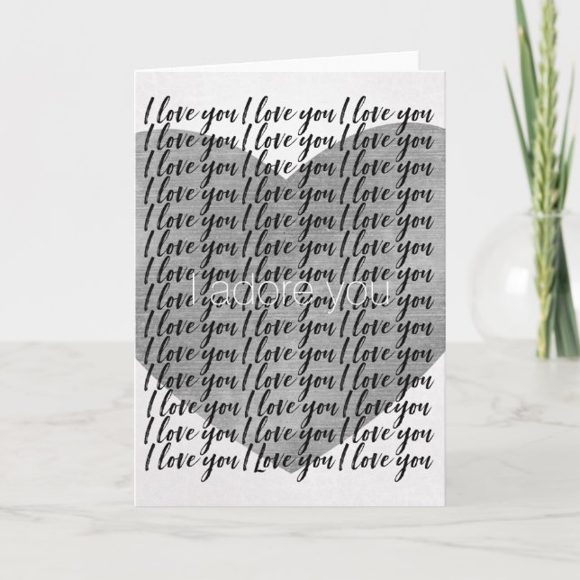 Ich Liebe, dass ich dich liebe Herz Karte (Vorderseite)