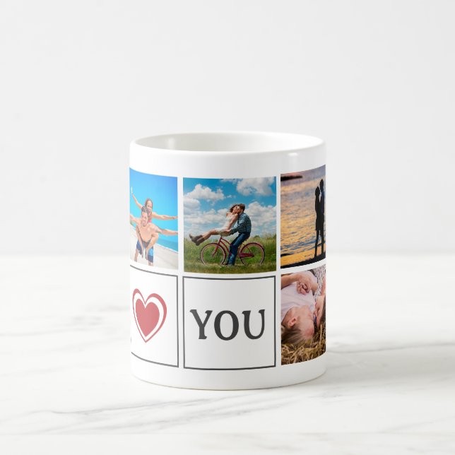 Ich Liebe, dass ich meine Freundin Foto Collage Kaffeetasse (Mittel)