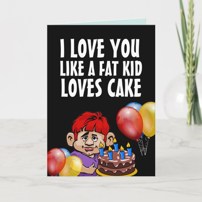 ICH LIEBE, DASS IHNEN EINE SCHÖNE KINDERKINDER-LIE DANKESKARTE (Vorderseite)