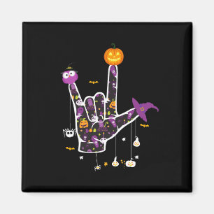 Ich Liebe, dass Sie asl Halloween Zeichensprache H Magnet