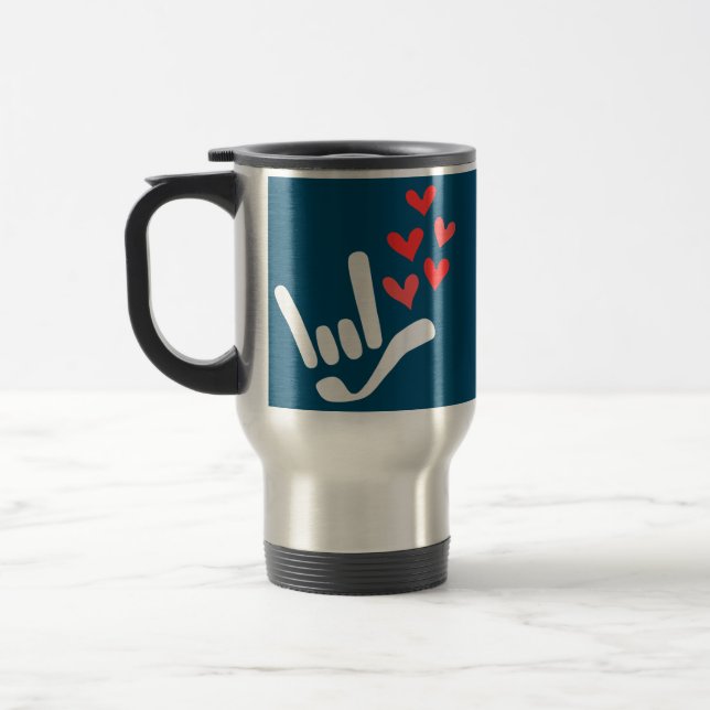 Ich Liebe, dass Sie ILY American Sign Language spr Reisebecher (Links)