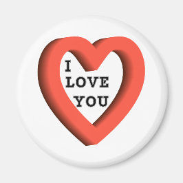 ICH LIEBE, DASS SIE SCHALTFLÄCHEN. MAGNET