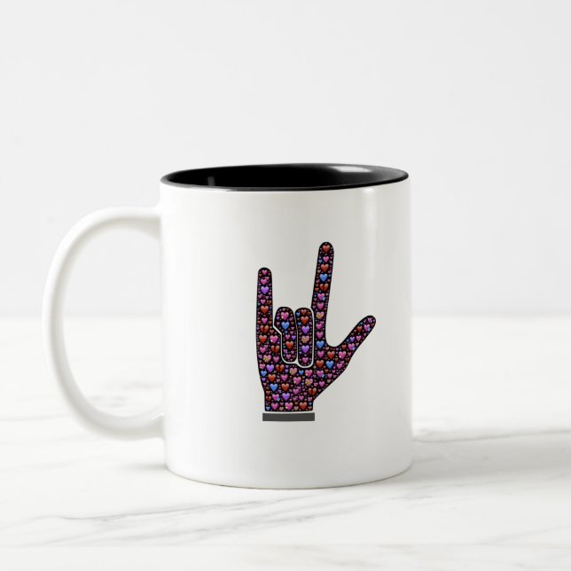 Ich Liebe, dass Sie Zweifarbige Tasse (Links)