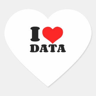 ICH LIEBE DATA HEART Herz-Aufkleber