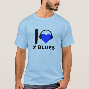 Ich liebe D'Blues Lustiges T-Shirt