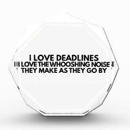 Ich liebe Deadlines Whooshing Geräusch Lustiges Sc Fotoblock