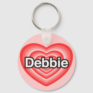 Ich Liebe Debbie. Ich Liebe dir Debbie. Herz Schlüsselanhänger