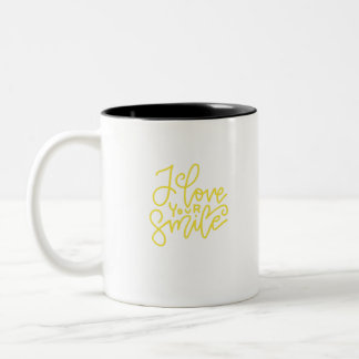 Ich Liebe dein Lächeln Zweifarbige Tasse