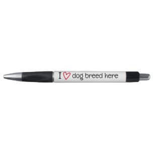 Ich liebe deinen Lieblingshund personalisiert Kugelschreiber
