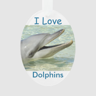 "Ich Liebe-Delphin-" Weihnachtsverzierung Ornament