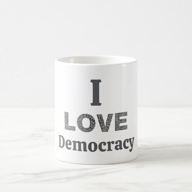 Ich liebe Demokratie Kaffeetasse (Mittel)