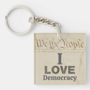 Ich liebe Demokratie Schlüsselanhänger