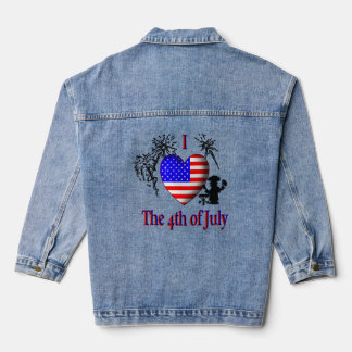 Ich liebe den 4. Juli Jeansjacke