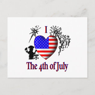Ich liebe den 4. Juli Postkarte