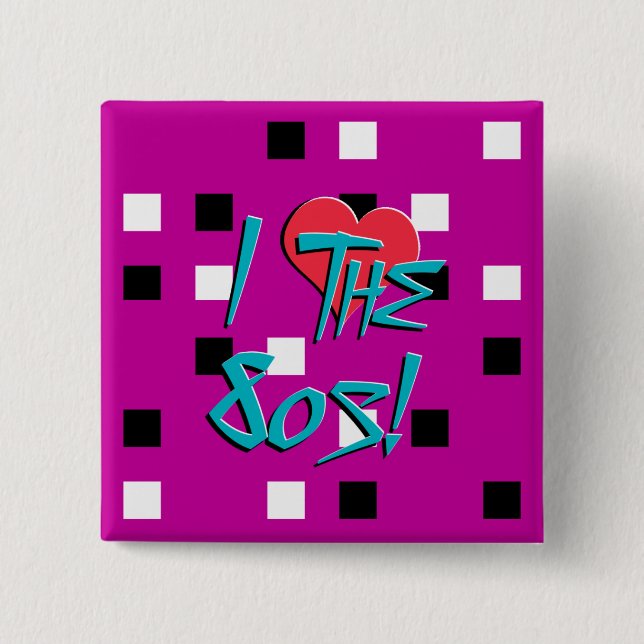 Ich Liebe den 80er! Button (Vorderseite)